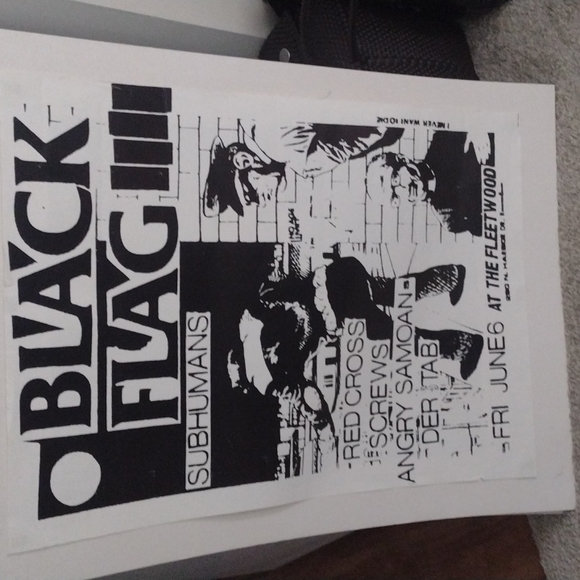 BLACK FLAG Punk Band poster from the show at the fleetwood in Redondo beach CA - Picture 2 of 8